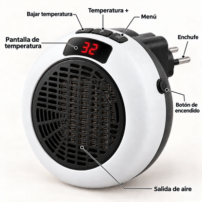 Calefactor termocerámico portátil de enchufe